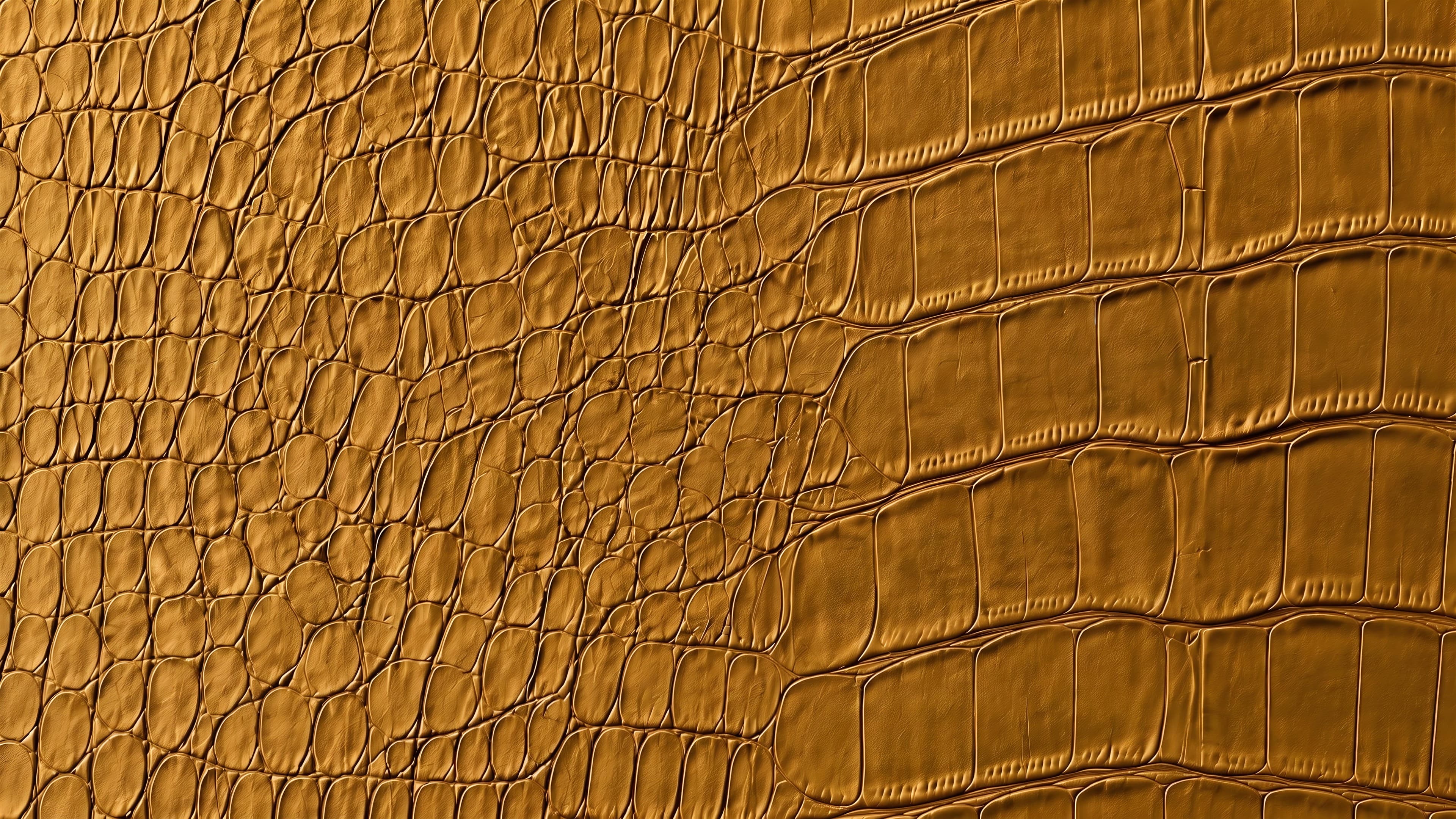 The ORO SUPREMO material — crocodile relief in raking light.