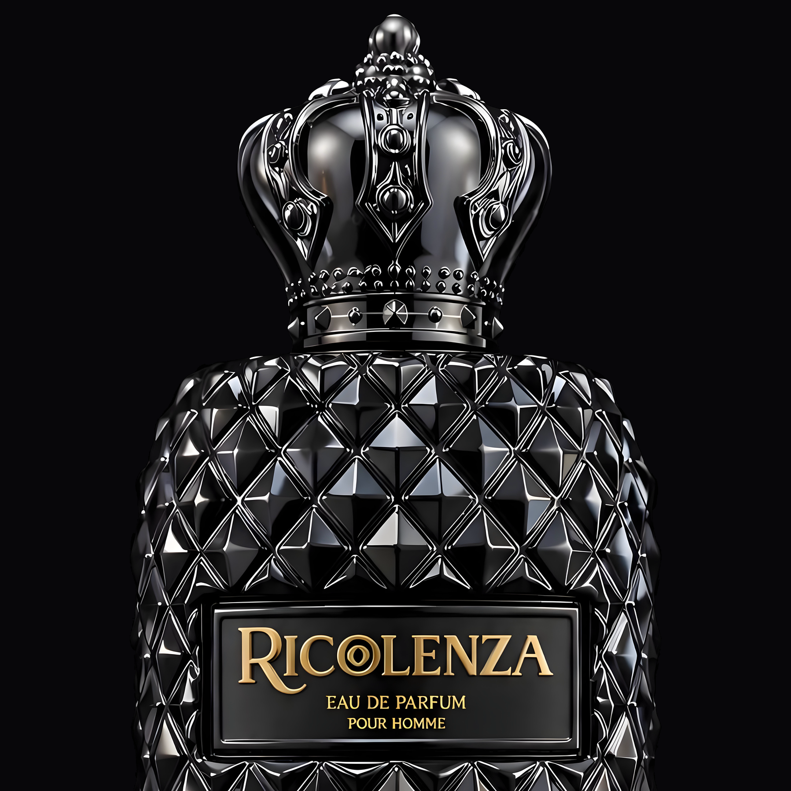 RICCOLENZA NERO ASSOLUTO — the crown, the shoulder and the plate.